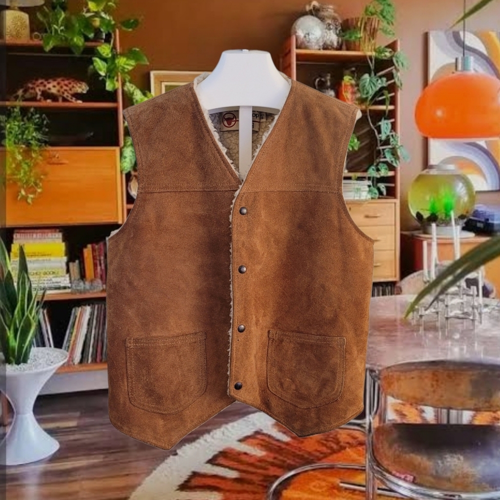 Men's 70s Carmel Suede Vest
